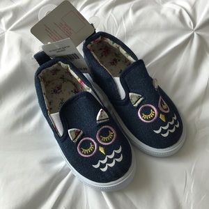 Owl slip ons